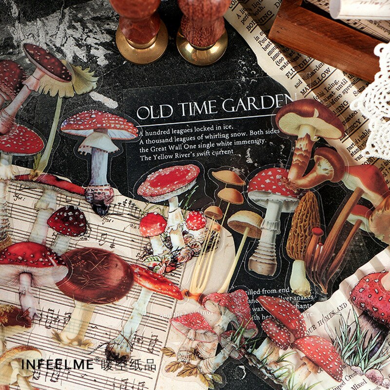 40 sztuk/partia klasyczny roślin grzyb motyl zwierzę domowe naklejki papierowe dekoracje DIY dla rękodzieło ablum Dziennik kawaii etykiety naklejki