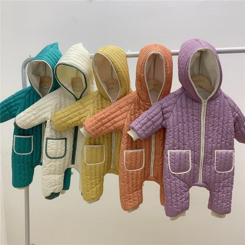 Bébé Snowsuit manteau filles garçons combinaison à capuche enfants enfant en bas âge épais veste infantile Bebe barboteuse corée enfants vêtements d'hiver