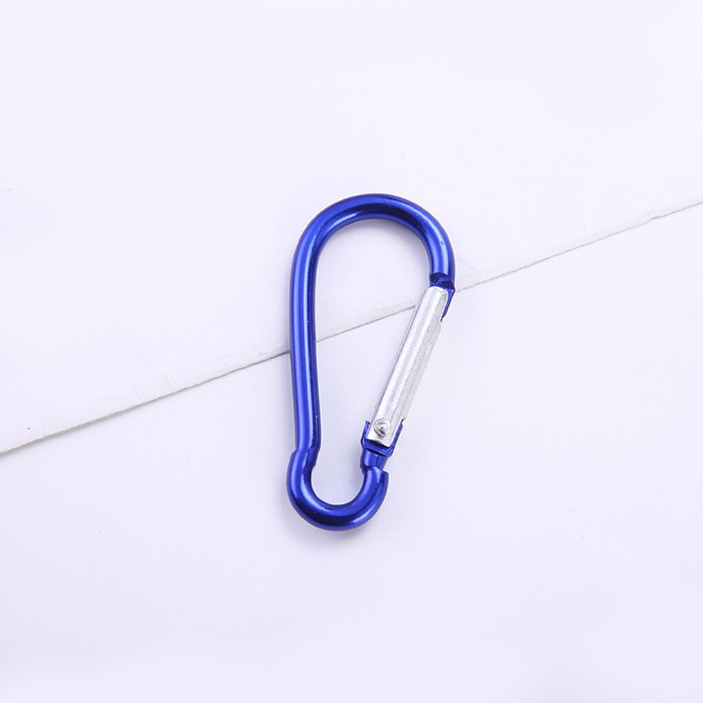 5Pcs Klimmen Button Carabiner D-Ring Clip Camping Wandelen Haak Outdoor Sport Multi Kleuren Aluminium Veiligheid Gesp Sleutelhanger