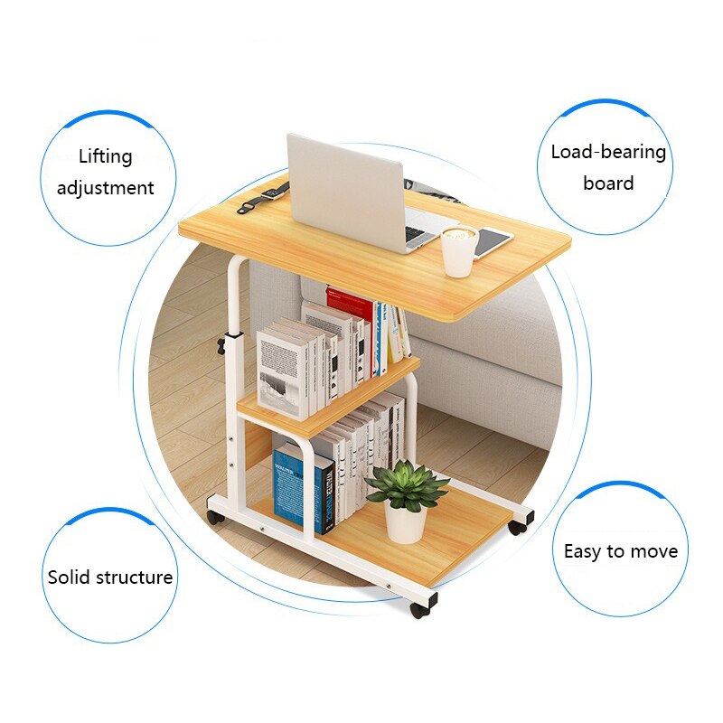 Nachtkastje Lifting Computer Laptop Tafel Mobiele Hoogte Verstelbare Hout + Stalen Frame Eenvoudige Lui Laptop Tafel Draagbare Stand Desk Xh