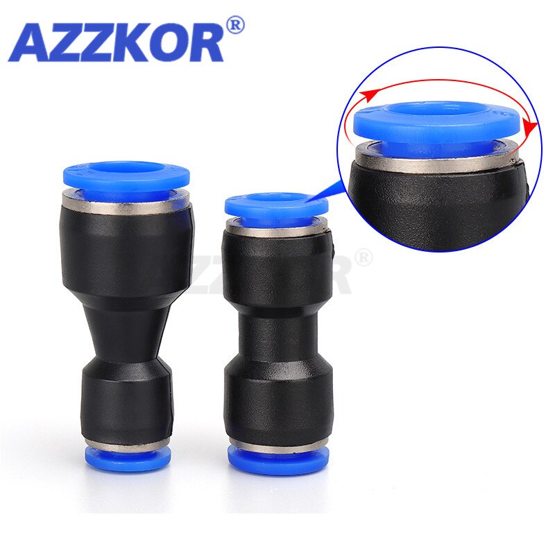5PCS PU Pneumatic Connector Push in Hose Straight Pneumatic For Connect Air Pneumatic Connector Components 4 6 8 10 12 16 mm