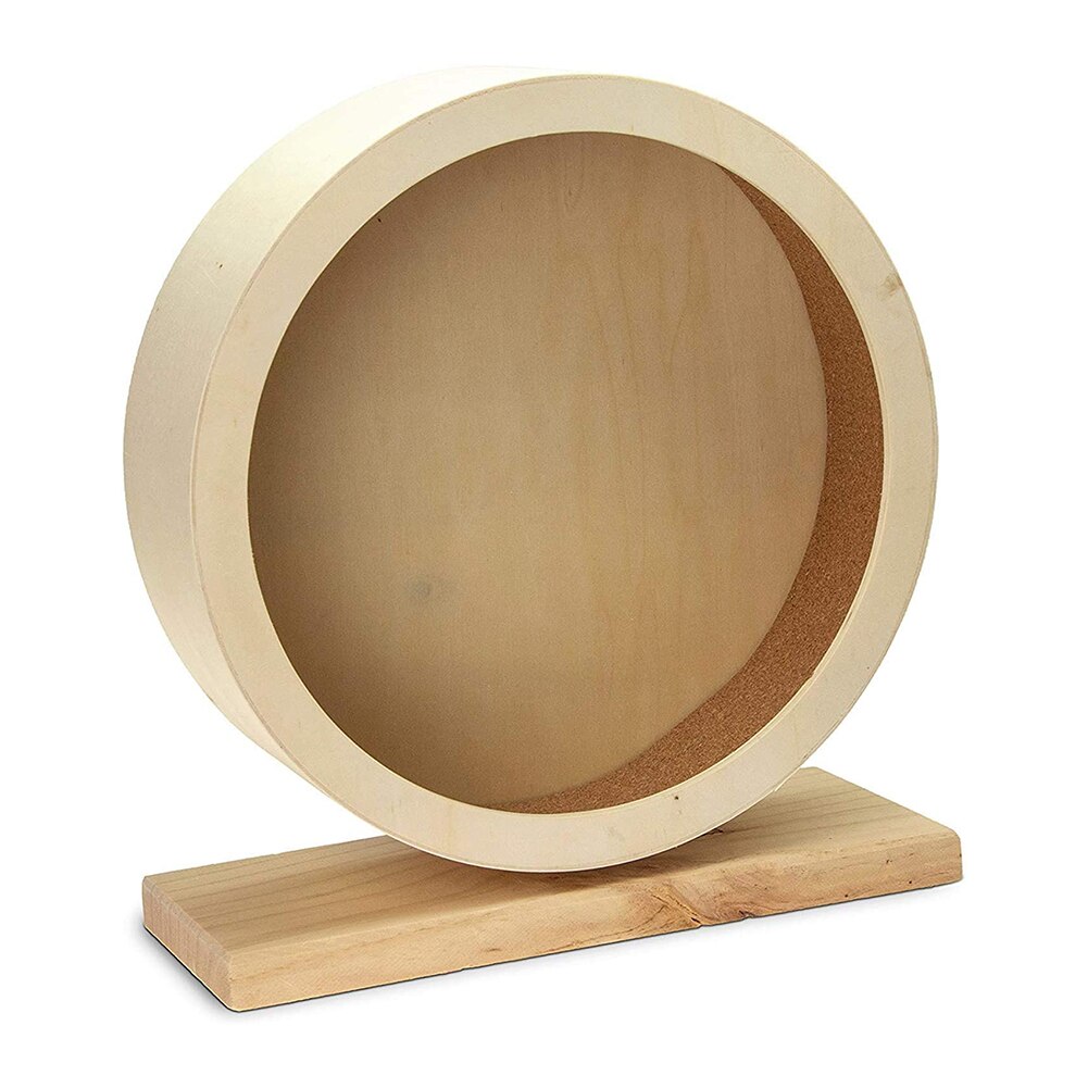 Wooden Silent Roller Hamster Running Exercise Wheel Mouse Hedgehog Sports Wheel Pet Toy Hamster Mice and African Hedgehog: M