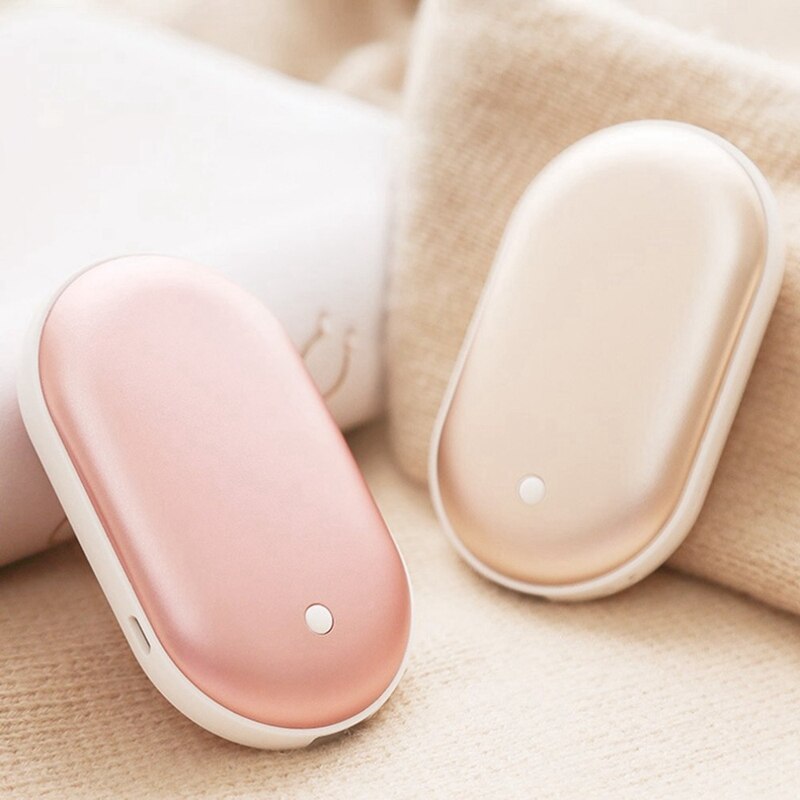 2 in 1 Cute USB Rechargeable Hand Warmer and 5200Ma Power Bank Mini Portable Travel Handy Long-Life Hand Warmer
