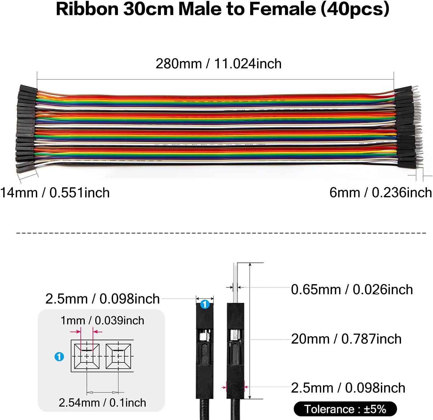40PIN Dupont Line 10cm 20 30CM Male to Male + Female to Male + Female to Female Jumper Wire Dupont Connector Cable for arduino: D1751U24B8CP371