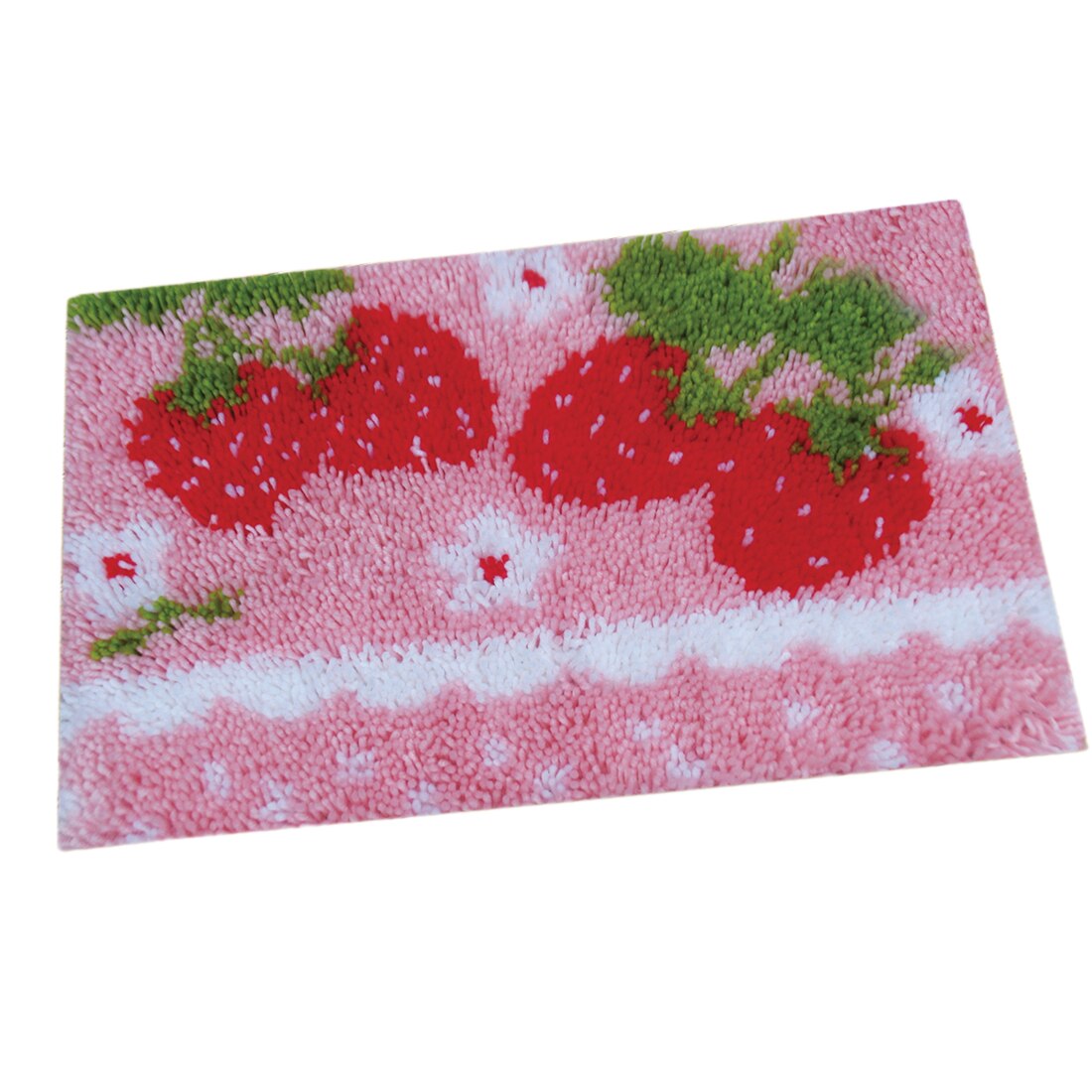 50 x 30cm DIY Latch Hook Kit Carpet Cushion Crocheting Rug Sewing Craft embroidery kits for beginners home decor - Strawberry
