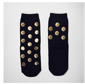 Kid's Toddler Chic Gold Stamping Dots Socks For Boys Girls Golden Polka Dot Printing Socks Children Short Sock Sox For 1-8Y: black / 1Y-3Y