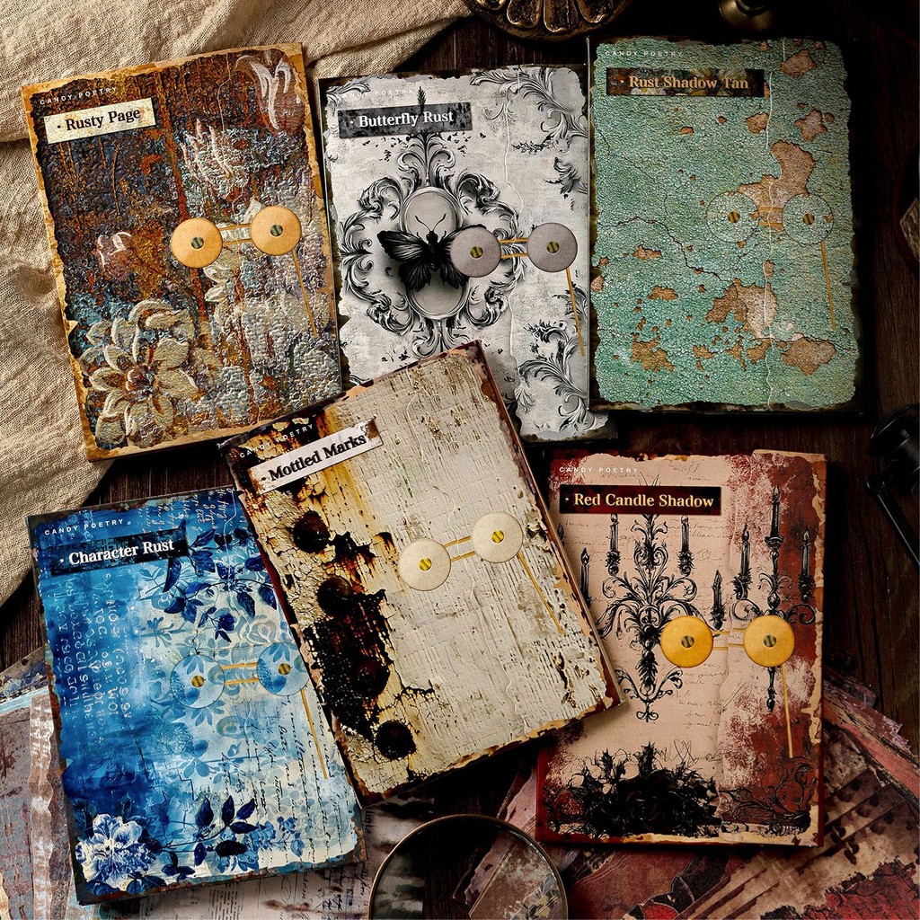 Journamm 30 hojas de papel Vintage para álbum de recortes, papel de escritura, Material decorativo para álbum de recortes, papel para Collage artesanal