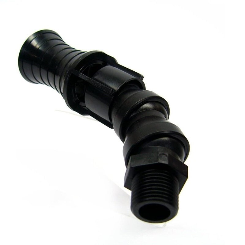 Wide Vortex Twist Water Flow Accelerators Adjustable Direction Aquarium Rotating Water Outlet Nozzle for Hose 1/2" 3/4'' 1"