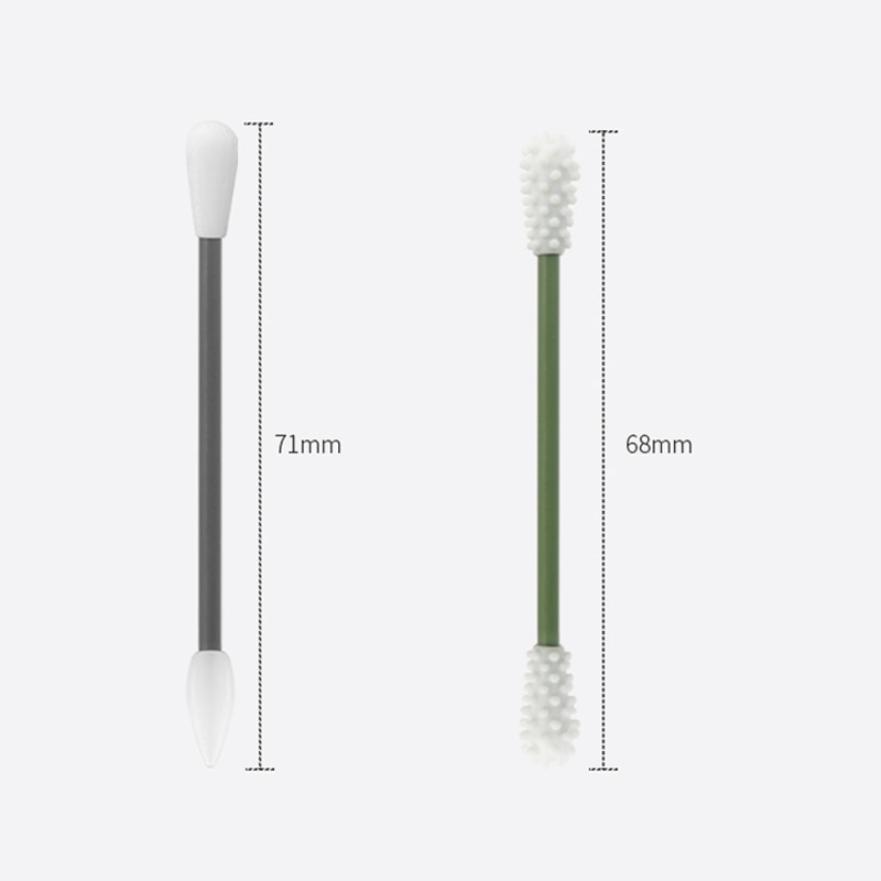 4PCS Cosmetic Silicone Cotton Swab Stick Reusable Cotton Swab Double-headed Protable Recyclable Cleaning Super Soft Ear Swabs