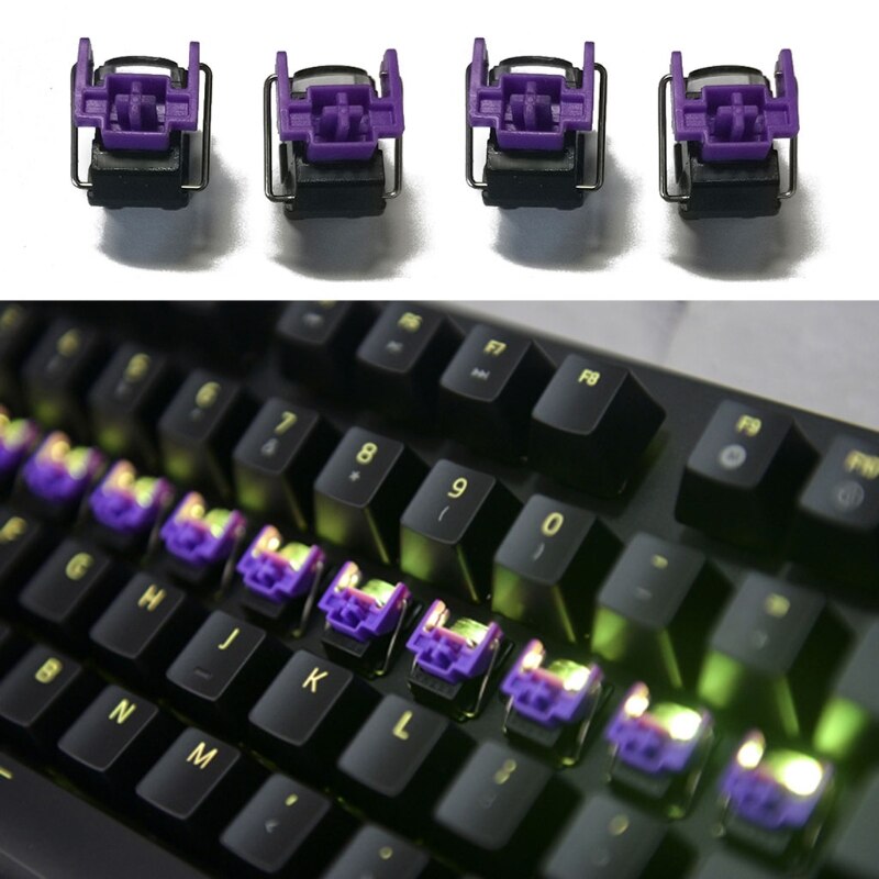 4Pcs Razer Purple Optical Switches Swap Switch for Razer Huntsman Elite Gaming Mechanical Keyboard Switches