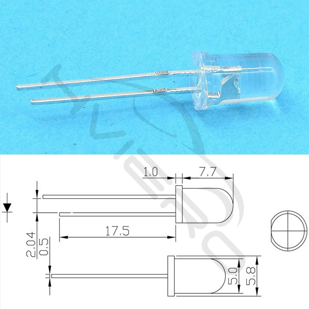 100 Stuks 5Mm Ronde Witte Diode Led Super Helder Licht Elektronische Component Emitting Diodes Lamp Led Lampen 6500K f5 5Mm Diodes