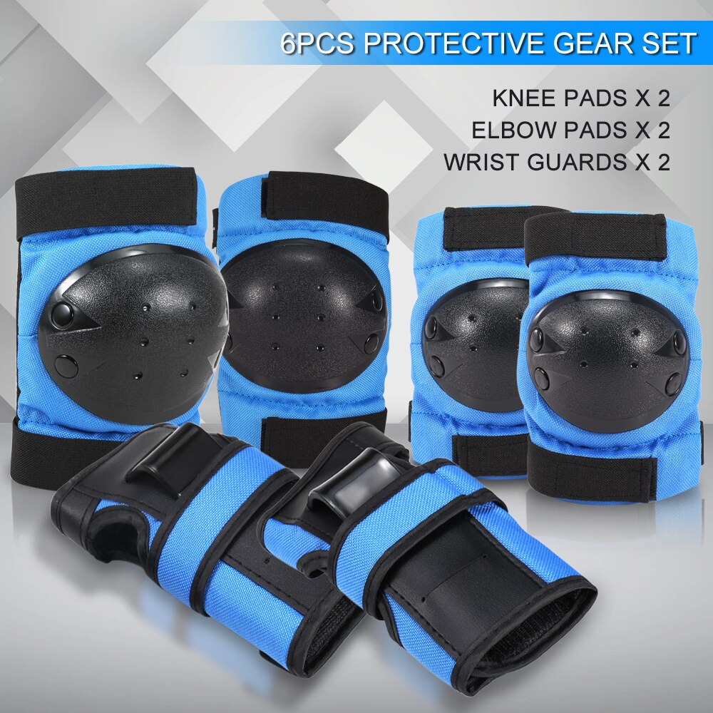 6 In 1 Beschermende Gear Set Knie Elleboog Pols Pads Guards Kids/Volwassenen Scooter Schaatsen Fietsen Sport Veiligheid Bescherming pads