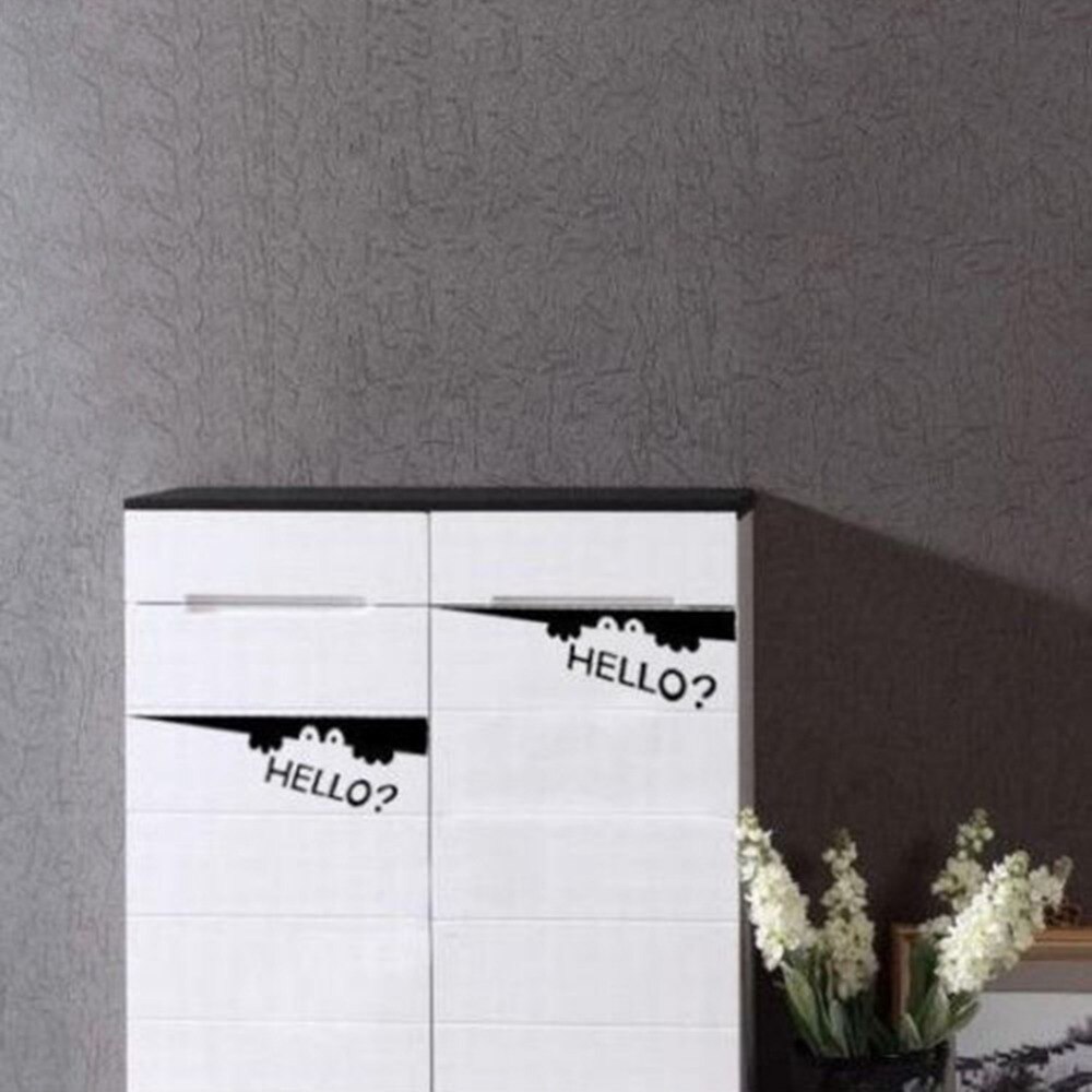 1 Pcs DIY Toilet Peeking Monster Hello Bathroom Decal Funny Vinyl Sticker