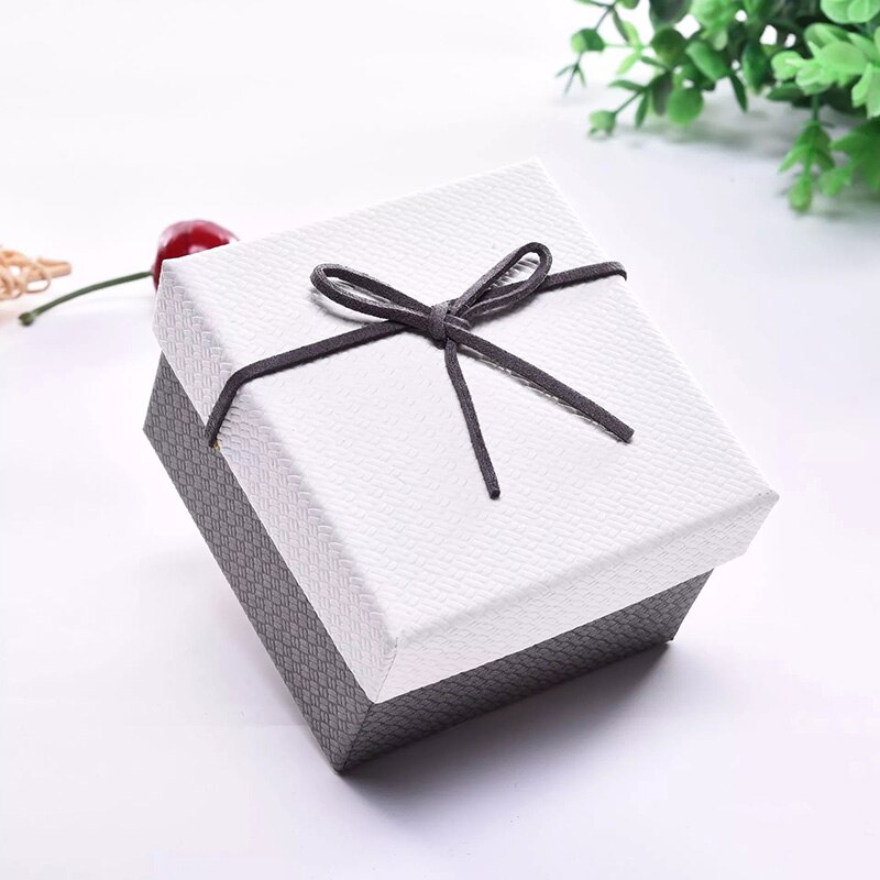 Square Jewelry Box Simple Jewelry Box Earrings Necklace Pendant Display Box Watch Beauty Jewelry Box Bracelet Storage Box: White ash