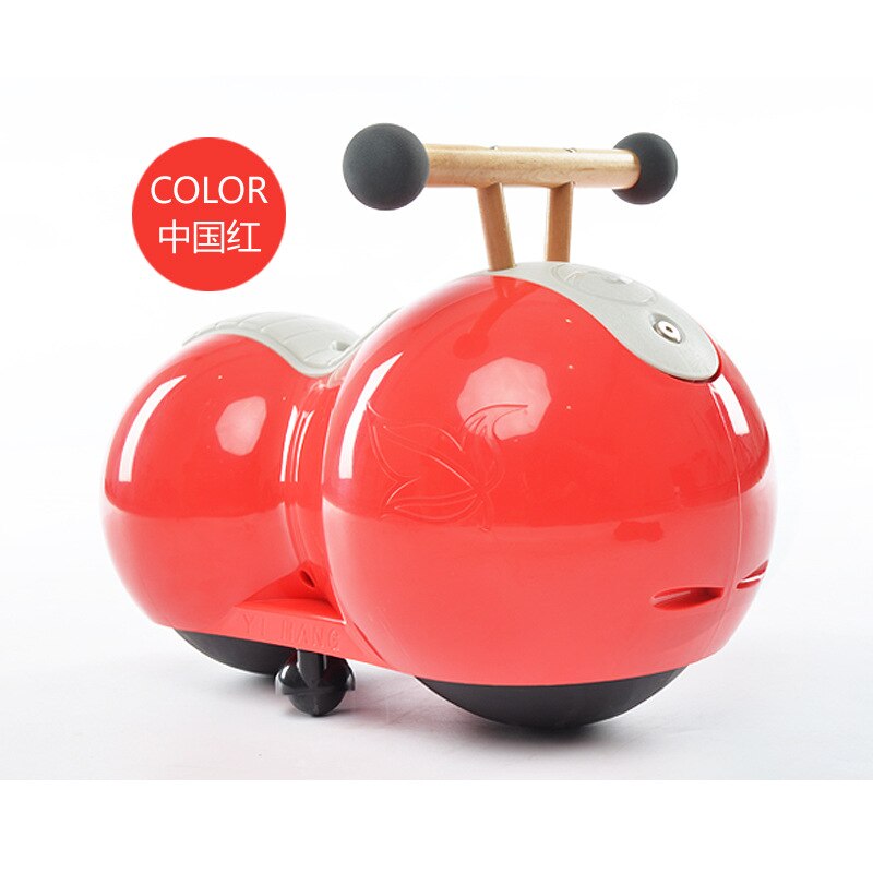 Baby Swing Car Silent Wheel Baby Walker Baby Scooter Peanut Gourd Car Kids Scooter Baby Ride on Car: Rood