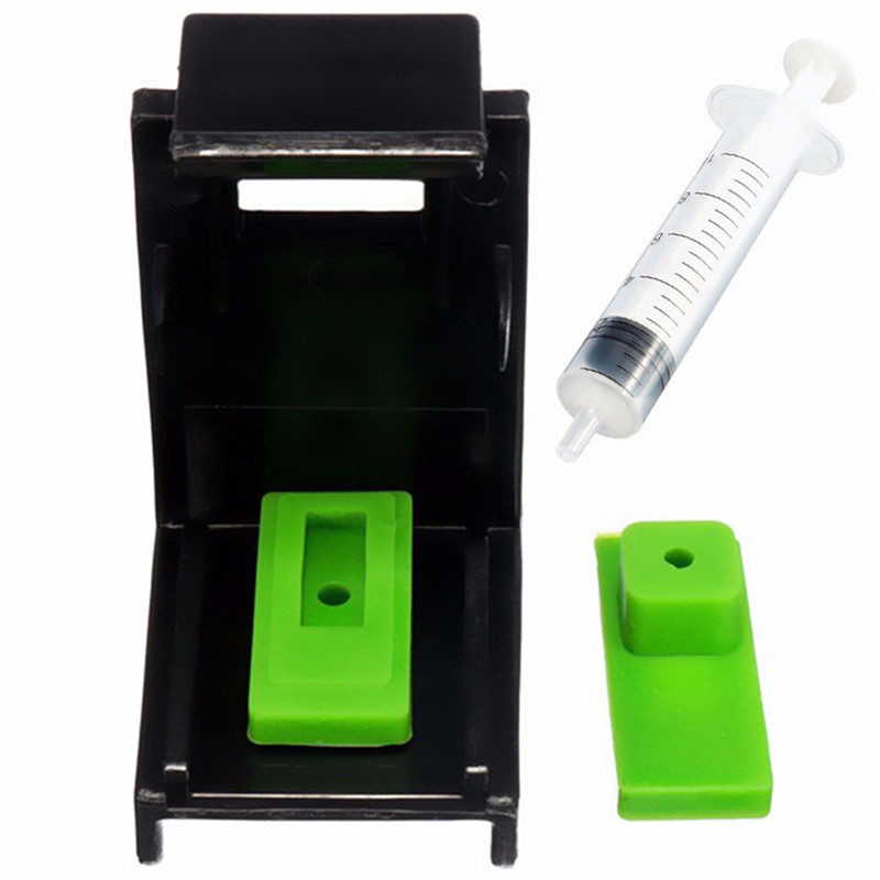 3in1 Inkt Navulling Cartridge Clip 2 Stuks Rubber Pads Spuit Gereedschapsset Voor Hp Printer