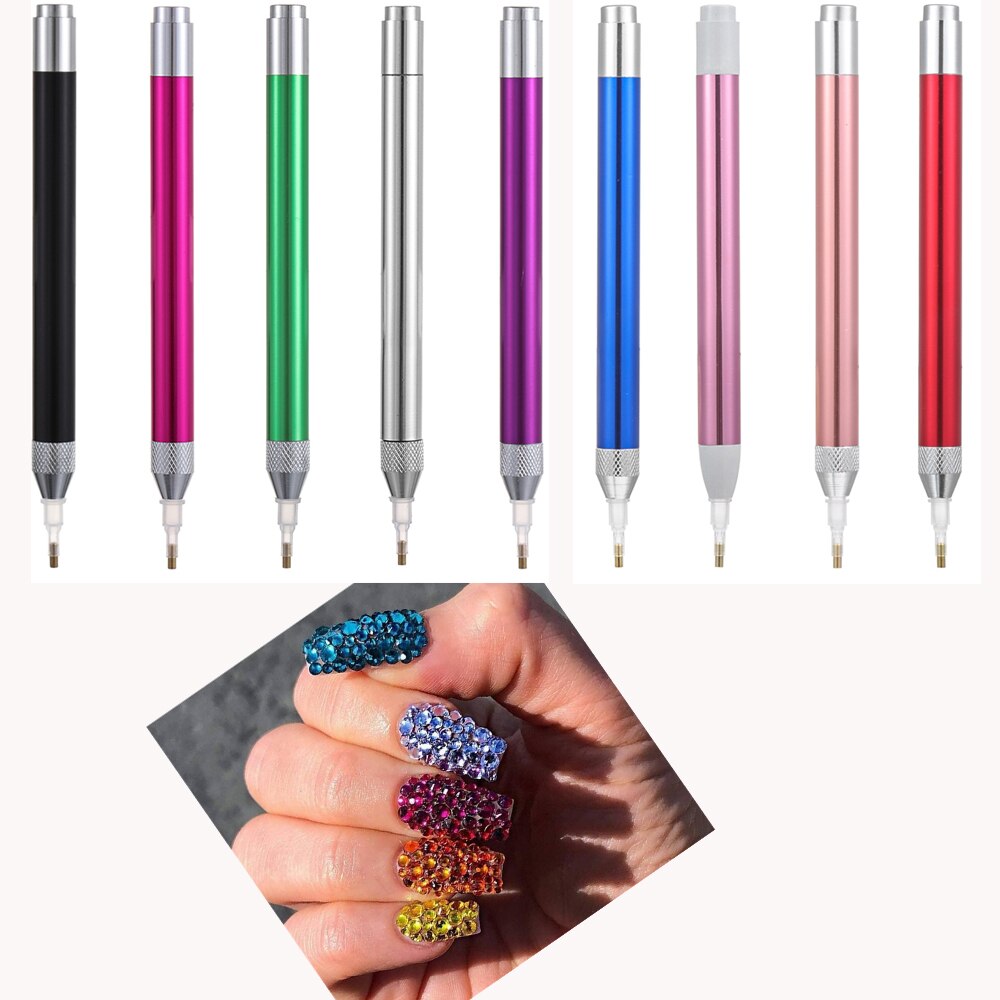 Pluma perforadora de punto para decoración de uñas, pluma de pintura de diamante, bricolaje, punto de cruz, bordado, costura de diamantes, herramienta de cuadro decorativo