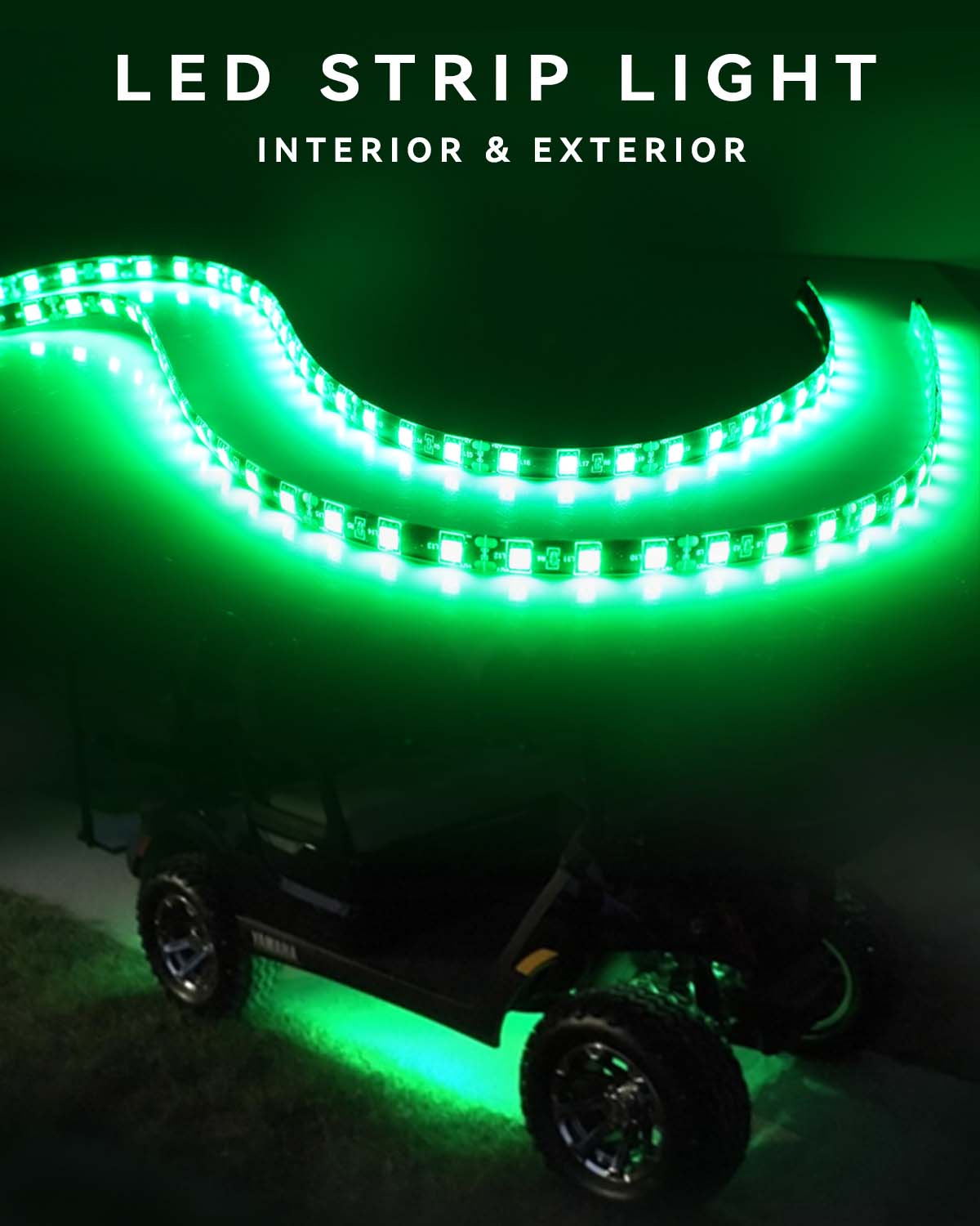 2 Stuks 60Cm 24Inch Led Strip Licht 5050LED 36SMD Voor Richtingaanwijzer Drl Rijden Licht Auto Motor Boot rv Trailer Decoratieve Licht: green