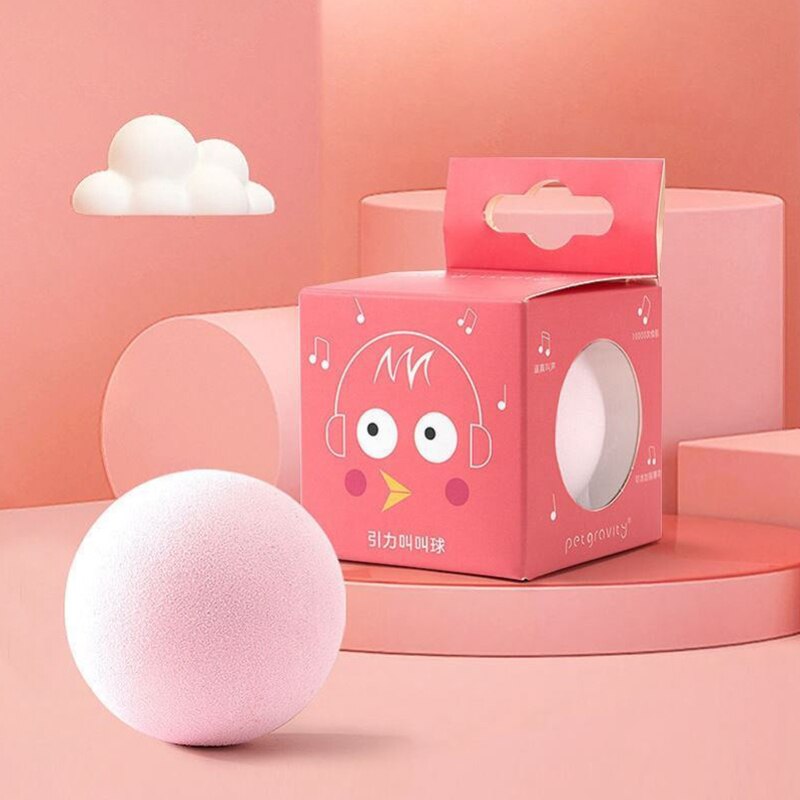 Haustier Ball Katze Spielzeug Neue Clever klingend Spielzeug Interaktive Haustier Spielzeug quietschen Spielzeug Ball Katzenminze Haustier Liefert: Rosa