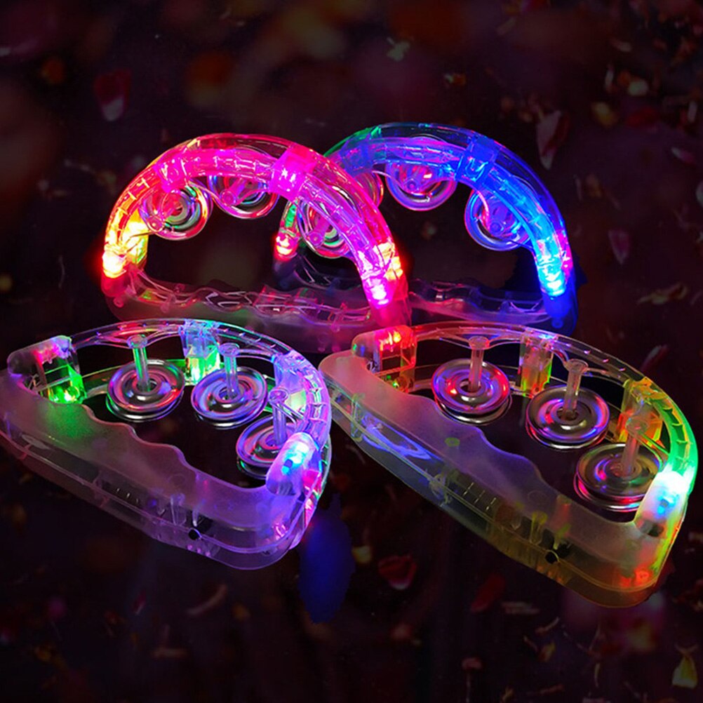 2Pcs LED Hand Bell Musical Party Props Portable Hand Bell Random Color