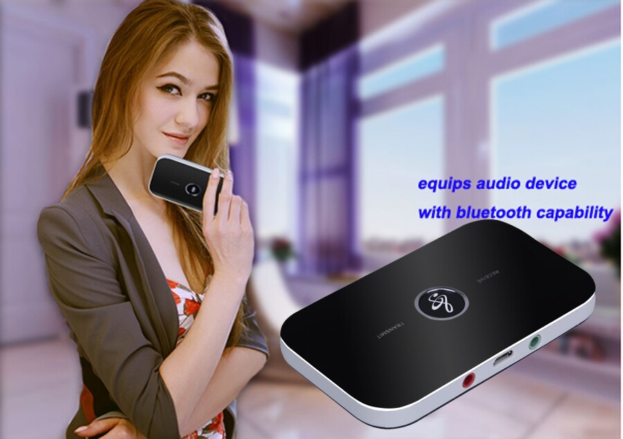 B6 2 in 1 Wireless Bluetooth 4.1 Receiver Transmitter 3.5mm Audio Adapter For PC Smartphone Bluetooth for Speaker Car Converter