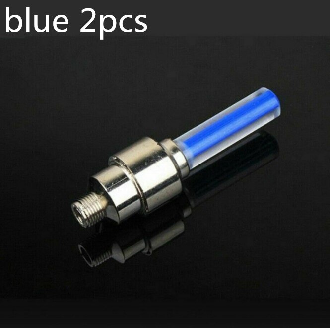 Auto Accessoires 2Pcs Wiel Flesdop Fiets Licht Met Geen Batterij Mountain Road Fiets Lights Tyre Ventiel caps Wiel: blue 2pcs