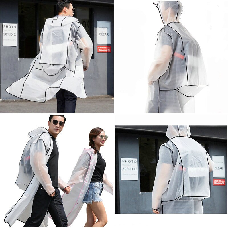 Trench-Coat Long Transparent surdimensionné pour Moto, imperméable, pour femmes et hommes