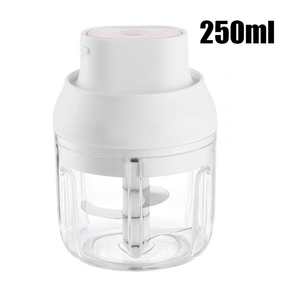 Wireless Portable Electric Crusher 100/250ml Portable Electric Blender Multipurpose Mini USB Charging Vegetables Cup QP2: Pink 250ml