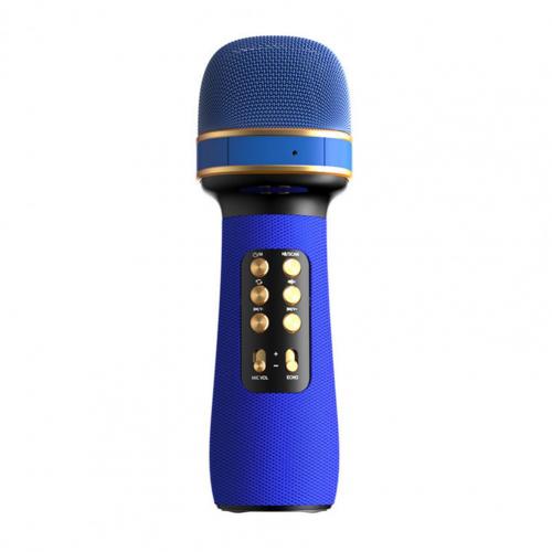 WS-898 Original Bluetooth-compatible Handheld Microphone Karaoke Speaker Party Music Mic for IOS Android Smart TV: Blue