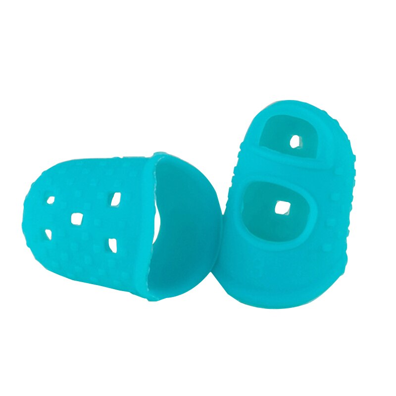 Gitarre Spielen Finger Schutz String Instrument Silikon Finger Protector Links Hand Gitarre Anfänger Praxis Finger Schutz: Sky blue Medium