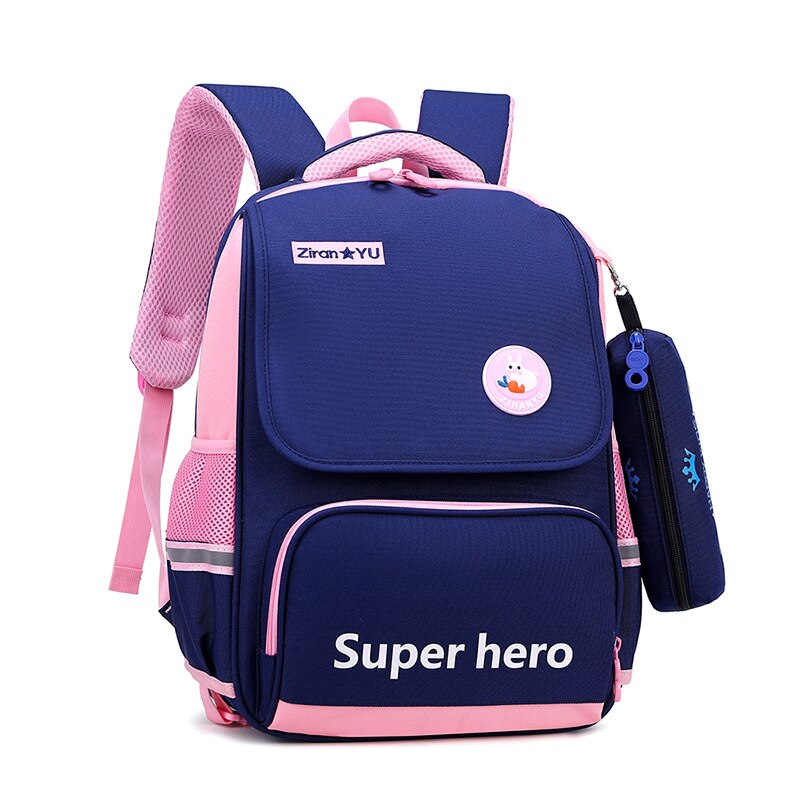 Basisschoolleerlingen Rugzakken Meisjes Waterdichte Schooltassen Kinderen Knapzak 6-10Y Kids Schooltas Voorschoolse Mochila Escolar: blue pink