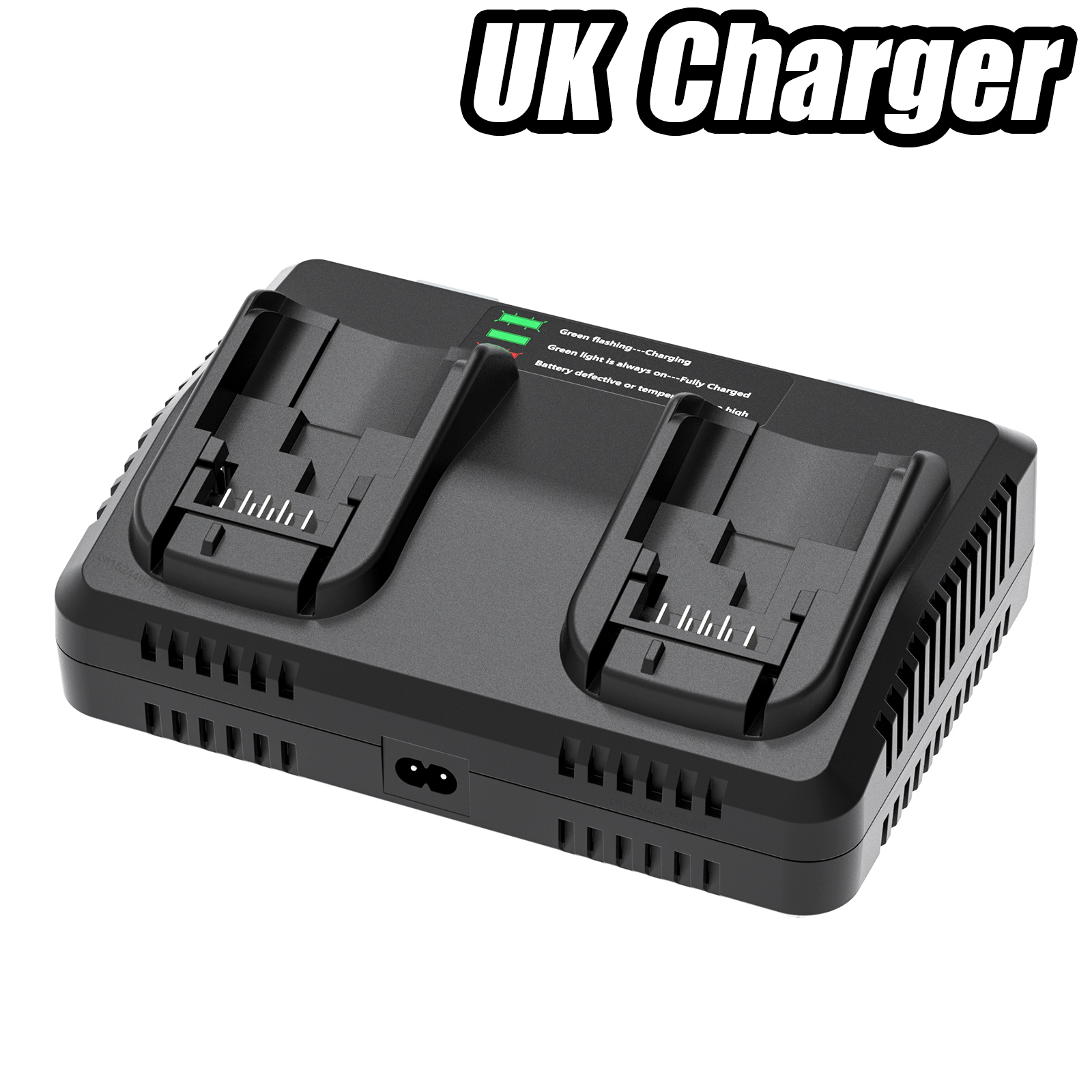 BATTOOL DCB102 4A 2 Slot Battery Charger For Dewalt DCB200 DCB101 DCB184 DCB105 US/EU/UK/AU Plug MAX Li ion Battery Fast Charger: black