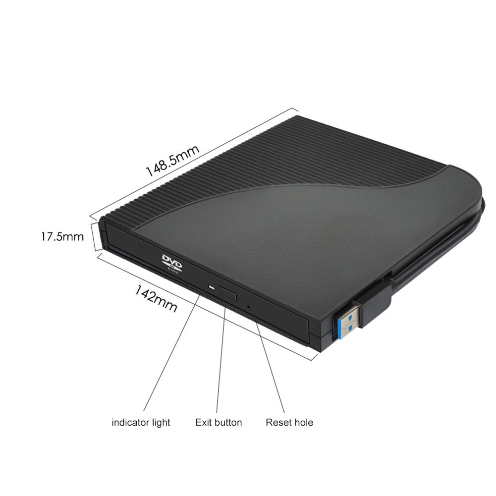 Ekstern dvd-stasjon usb 3.0 bærbare dvd-brennere med m-plate-støtte til bærbar pc og pc  nc99