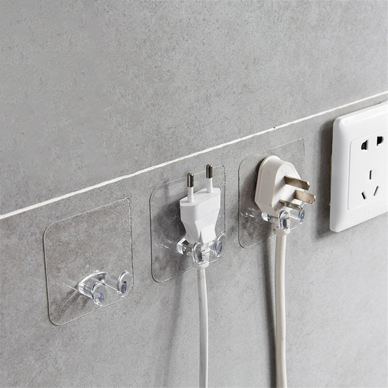 1/2/4 Uds transparente tonto pared fuerte succión Copa gancho cocina utensilio para colgar de almacenamiento de baño Plug Holder vivienda herramientas