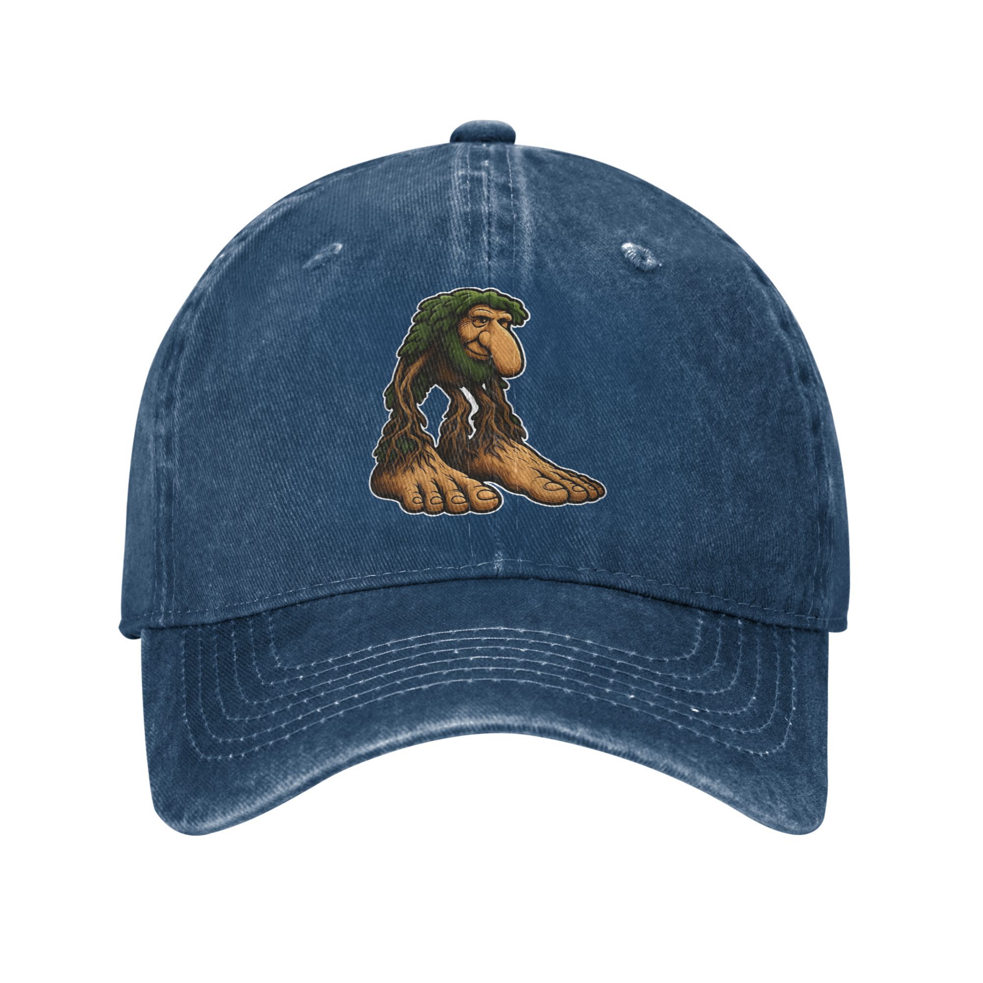 Brr Brr Patapim italien Brainrot Meme hommes femmes casquettes de Baseball en coton en détresse chapeaux casquette entraînements ajustement réglable Snapback chapeau: Marine Bleu
