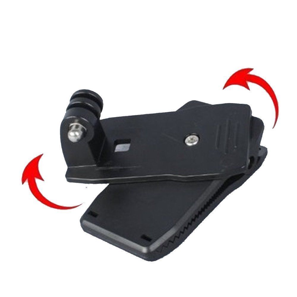 360 Graden Roterende Hoed Mount Clip Houder w/1/4 &quot;Adapter voor GoPro Camera Xiaoyi