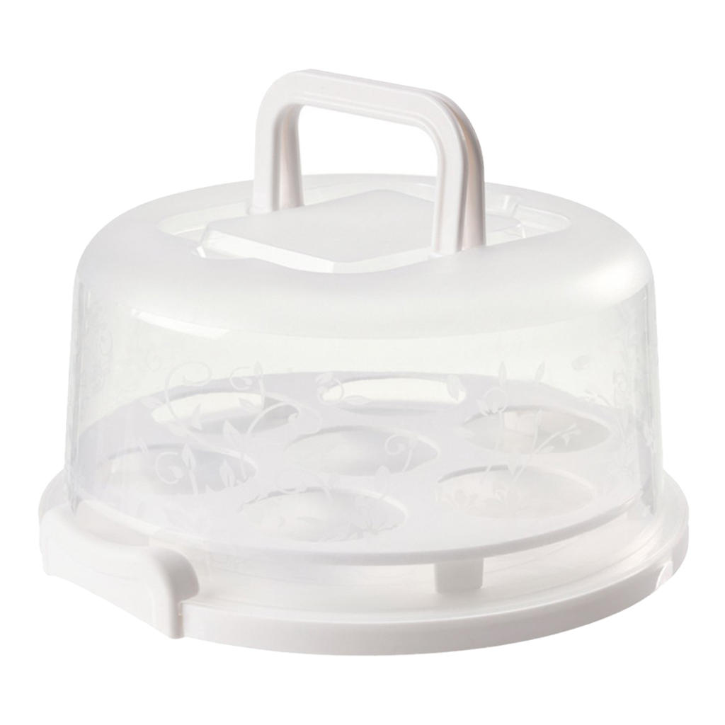 Cake Cupcake Muffin Carrier Holder w/Collapsible handle Locking Lid BPA free