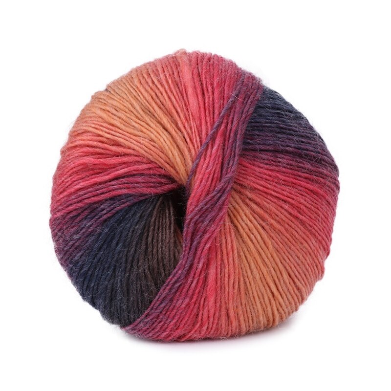 1Bal 50G Hand-Geweven Regenboog Kleurrijke Gehaakte Kasjmier Wol Blend Garen Breien: 5AC1000029-055