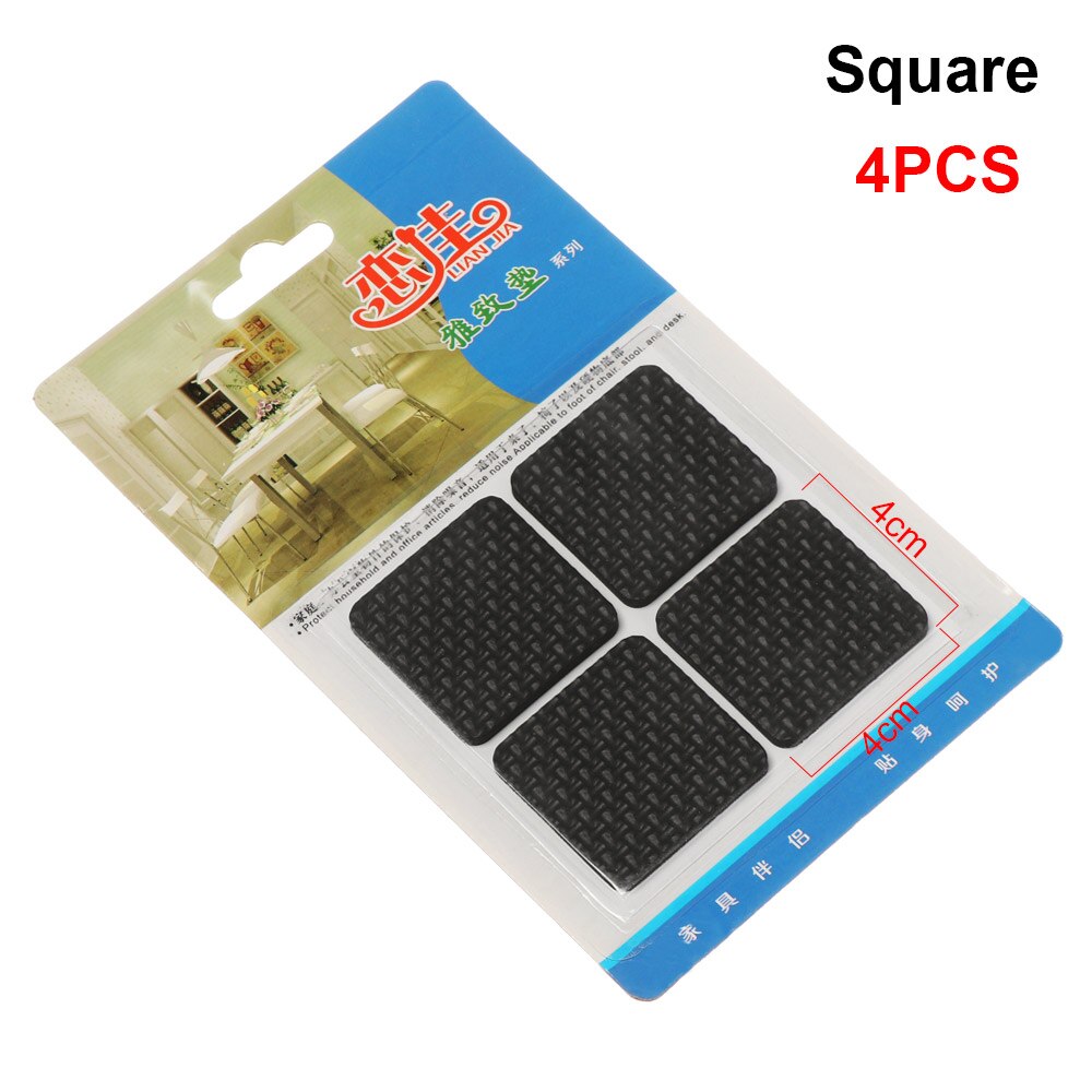 1 vel geometrische vorm zachte verdikking meubelpootbeschermers zelfklevend anti-geluid antislipmat vloerbeschermer stoelbevestigingen: 3
