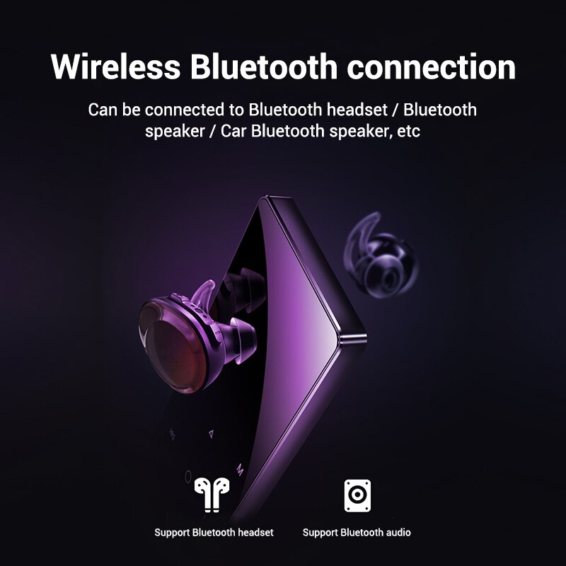 Mp3- speler hifi lossless sound muziekspeler met legering behuizing en e-reader draadloze bluetooth verbinding