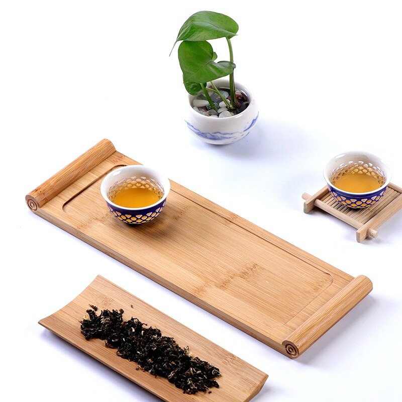 27*12.7*1cm simple eco friendly Bamboo tea tray wood crafts tea mat