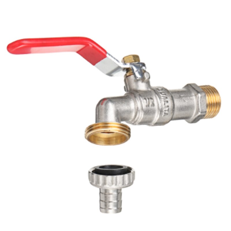 Outside Garden Tap Faucet Easy Quarter Turn Off/ On 1/2 Inch Lever Home Garden Water Supply Manual Long Handle Faucet Durable