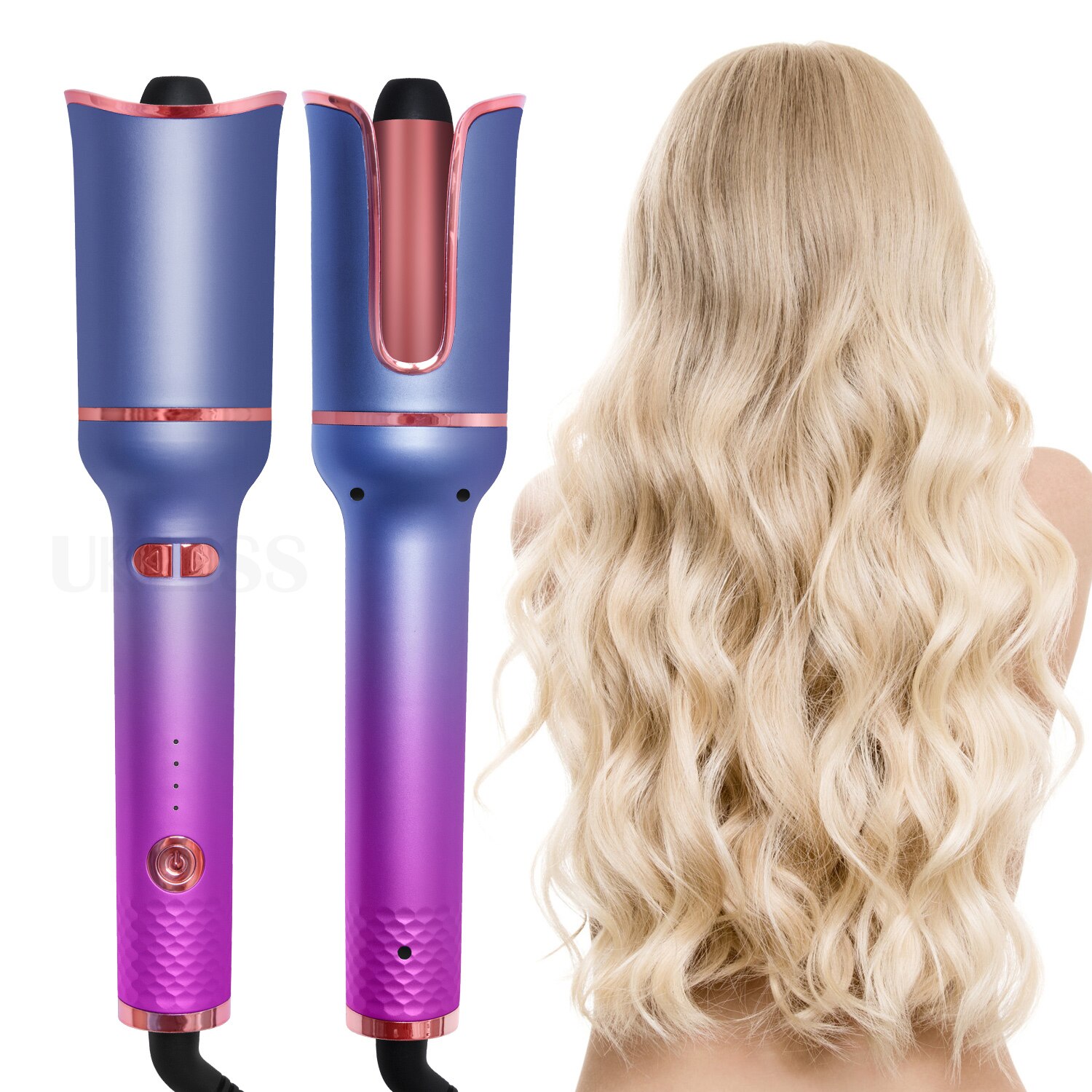Spin N Ceramic Rotating Curler for Curls Waves Portable Hair Styling Fast Heating Women Styler Automatic Hair Curling Iron Wand