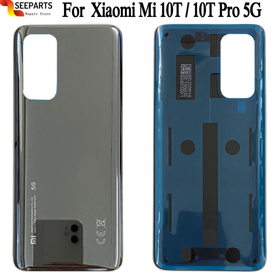 Nieuw Voor Xiaomi Mi 10T Pro Batterij Cover Batterij Glazen Behuizing Voor Xiaomi Mi 10T Pro Achter Terug cover MI10T MI10T Pro Back Cover