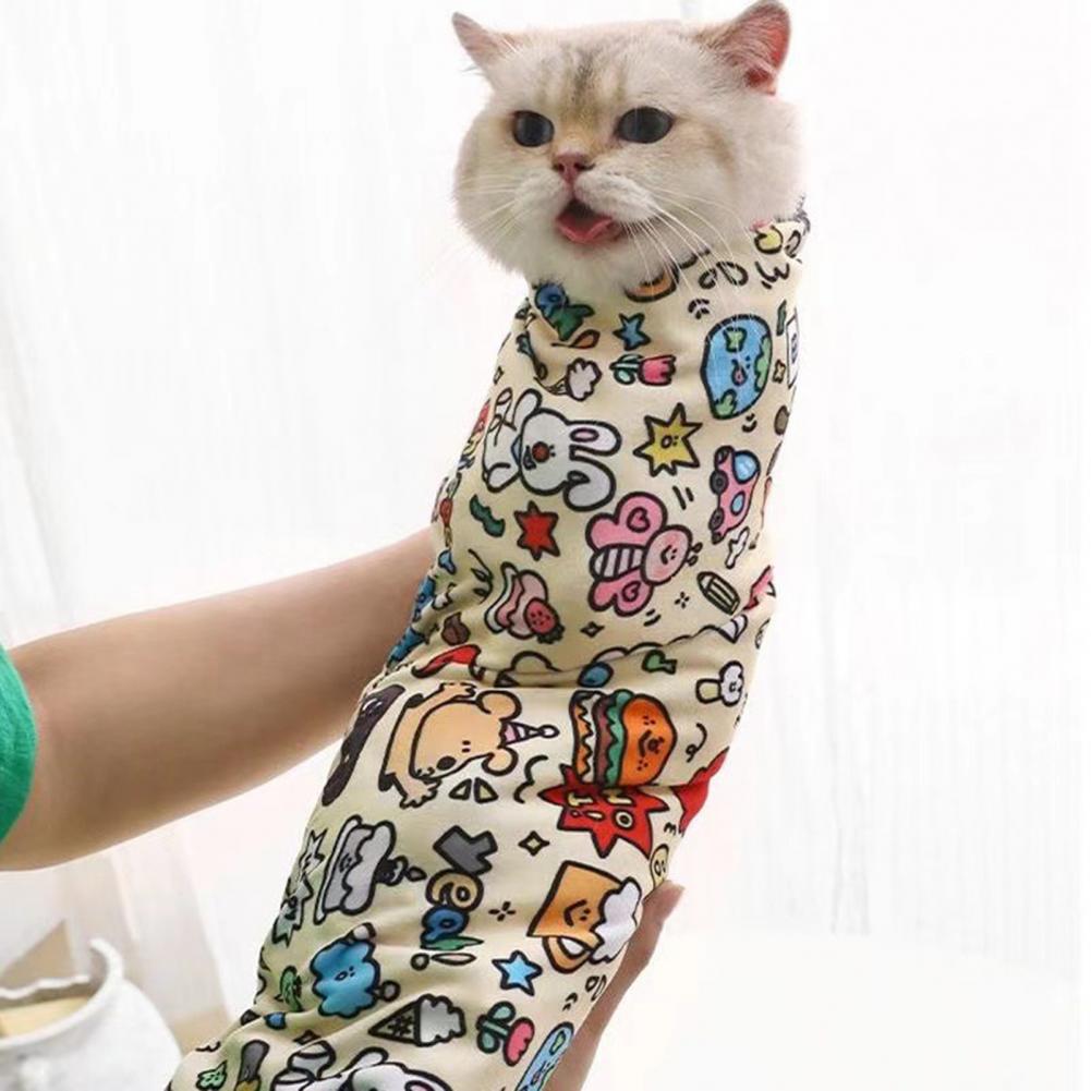 Huisdier Inbakeren Zelfklevende Kat Verzorging Wrap Kat Nagel Knippen Reiniging Terughoudendheid Tas Anti-Bite Anti-Kras huisdier Kalmerende Wrap