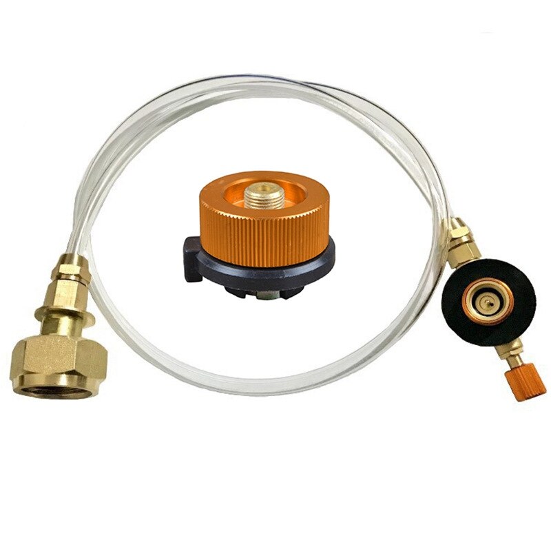 Udendørs camping gas komfur propan refill adapter gas flad cylinder tank kobling adapter gas opladning tilbehør: Sæt b