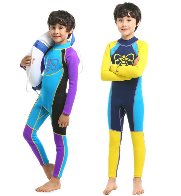Wetsuits Kids 2mm Neoprene Full Suit Surfing Swimming Wetsuit Baby/Youth Boys/Girls UV Protection Keep Warm Age 1 To 13 Years