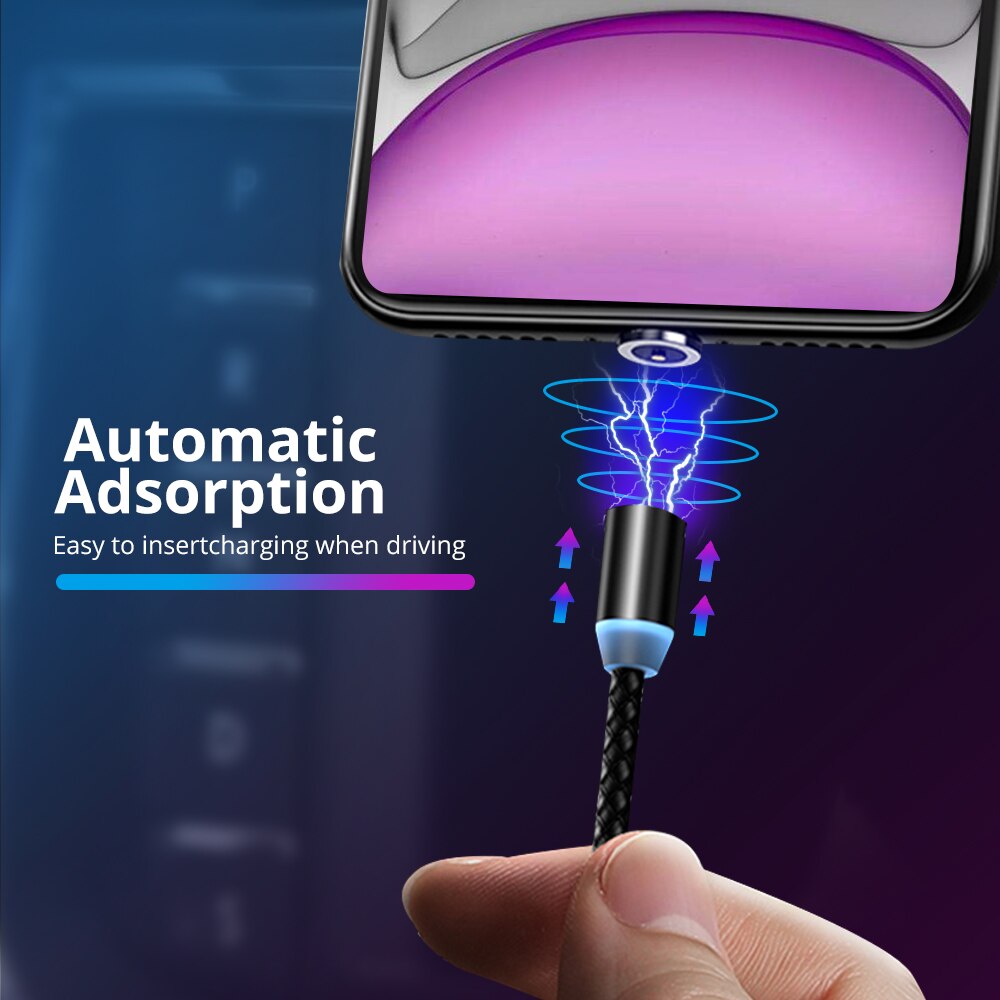 Charger Micro USB Magnet Cable For Iphone Magnetic Charging Cable Type C Magnetic Cable For Samsung Xiaomi Mobile Phone