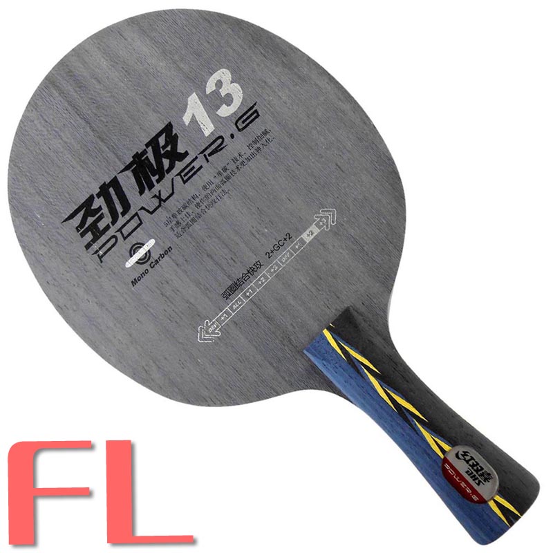 DHS de G13 PG13 PG 13 PG.13 Mono-de carbón de + + de tenis de mesa de Ping-Pong raqueta: FL long handle