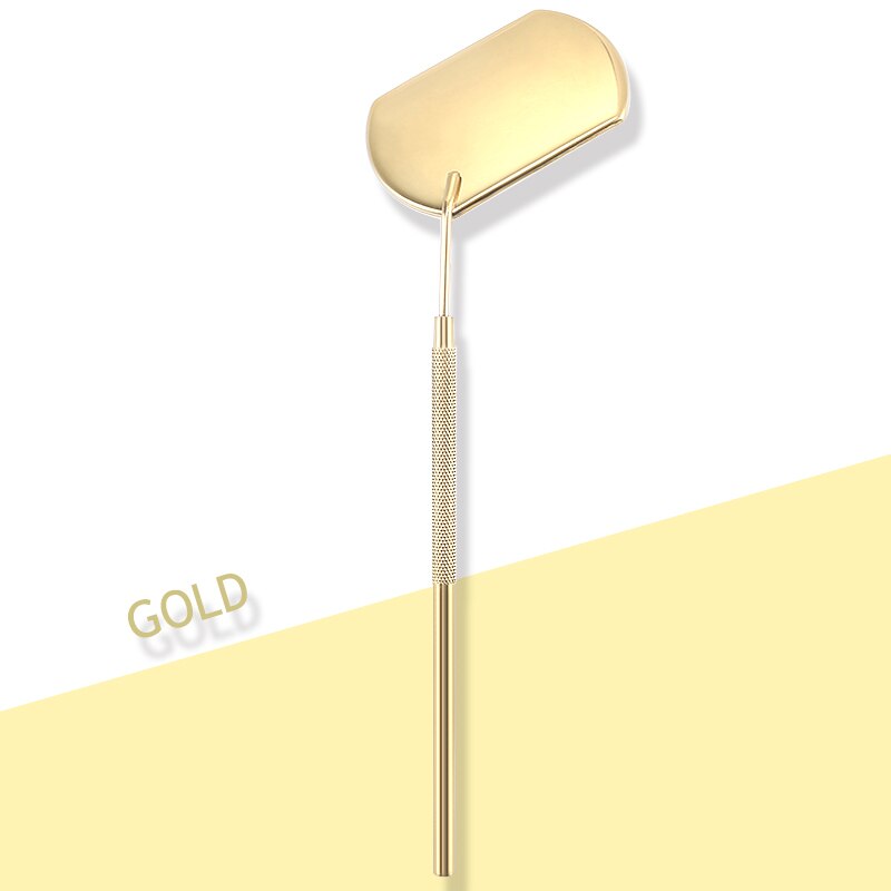 Vergrootglas Controleren Wimper Extension Enten Spiegel Acryl Handvat Plastic Mond Orale Tanden Zorg Wimpers Make-Up Tool: Gold 1pcs